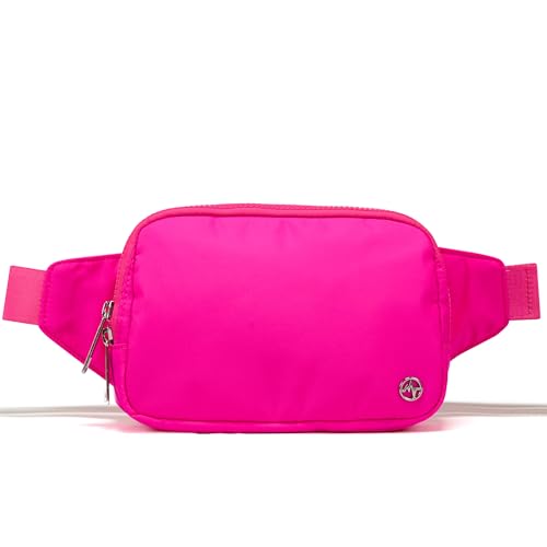 Pander Belt Bag Large 2L, Nylon Fanny Pack Purse for Women and Men with Adjustable Strap, Sonic Pink - Image 1
