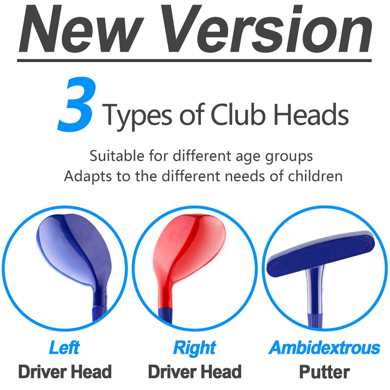 iPlay, iLearn Kids Golf Toys Set W/Left & Right Club Head, Indoor Outdoor Sport Toy, Training Golf Balls & Club Equipment, Active Exercise Gifts for 3 4 5 6 7 8 Year Olds Boys Toddler Child Girls - Image 2