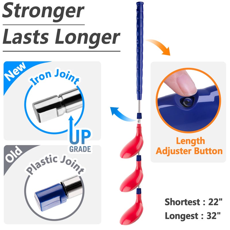 iPlay, iLearn Kids Golf Toys Set W/Left & Right Club Head, Indoor Outdoor Sport Toy, Training Golf Balls & Club Equipment, Active Exercise Gifts for 3 4 5 6 7 8 Year Olds Boys Toddler Child Girls - Image 3