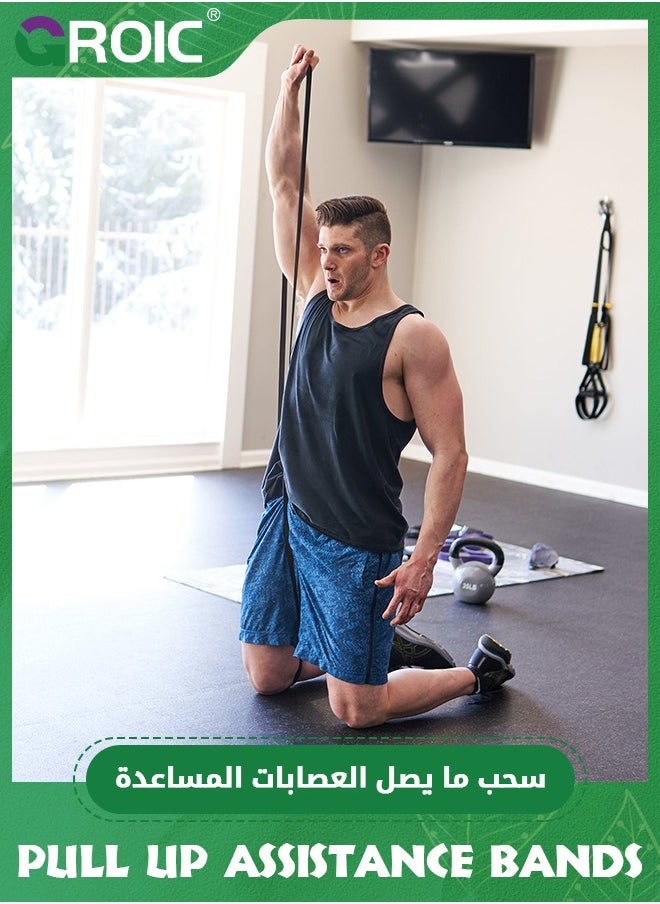 GROIC - Pull Up Assistance Bands,Up to 310 lbs Assistance, Adjustable and Replaceable Pull Up Assist Band,Heavy-Duty Assisted Pull Up Resistance Bands for Pull Up Assist Push Up Assist - Image 1