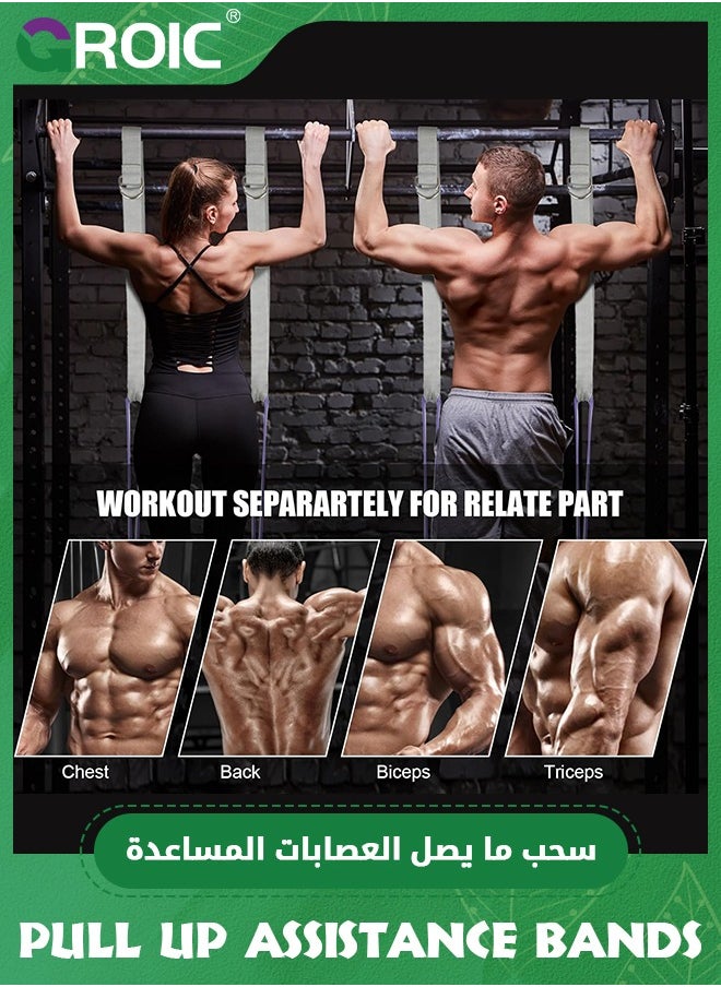 GROIC - Pull Up Assistance Bands,Up to 310 lbs Assistance, Adjustable and Replaceable Pull Up Assist Band,Heavy-Duty Assisted Pull Up Resistance Bands for Pull Up Assist Push Up Assist - Image 1
