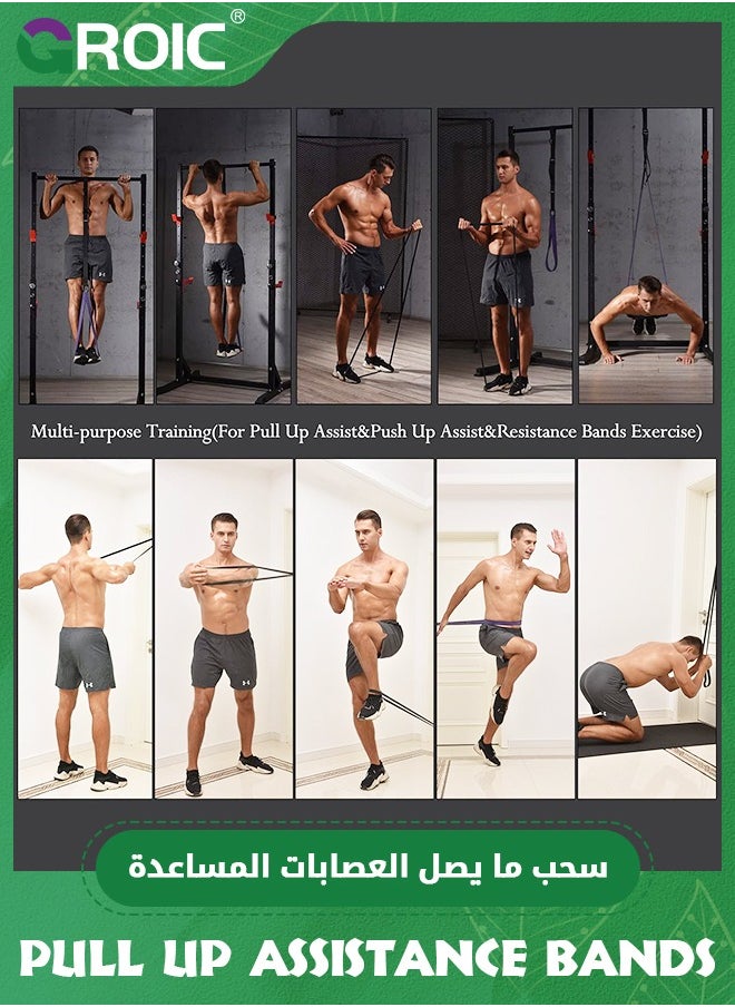 GROIC - Pull Up Assistance Bands,Up to 310 lbs Assistance, Adjustable and Replaceable Pull Up Assist Band,Heavy-Duty Assisted Pull Up Resistance Bands for Pull Up Assist Push Up Assist - Image 1