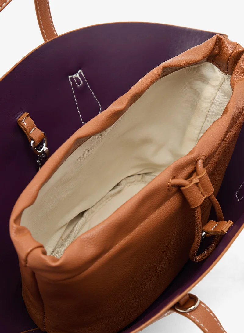 ELLA  Fan Tote With Tag Detail for Women | Best Price UAE