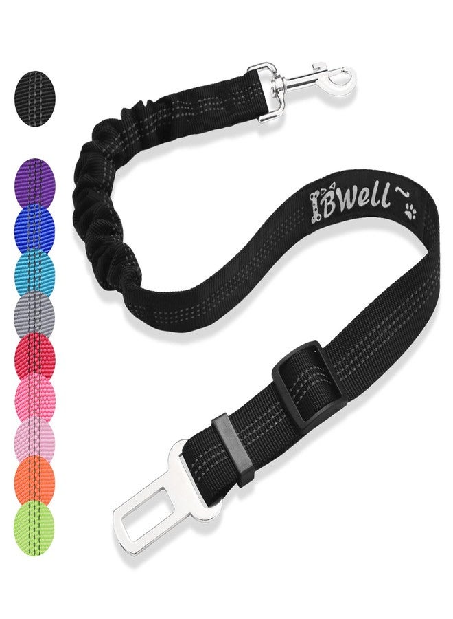 IBWell Dog Seat Belt for Car with Elastic Bungee Leash, Car Leash Car Seat Belt for Dogs (Black, 1PCS-27.6") - Image 1