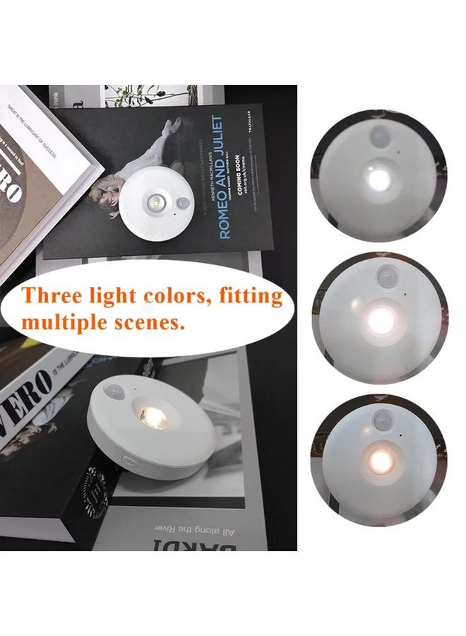 6 حزمة من مصابيح LED البيضاء القابلة لإعادة الشحن مع حساس حركة، إضاءة ليلية قابلة للتعتيم - Image 4