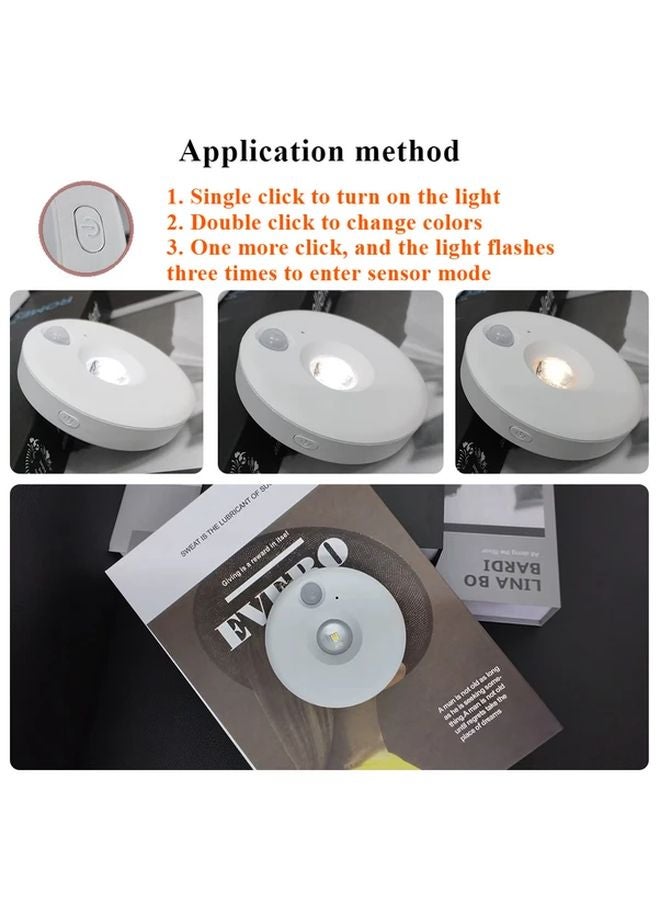 6 حزمة من مصابيح LED البيضاء القابلة لإعادة الشحن مع حساس حركة، إضاءة ليلية قابلة للتعتيم - Image 5