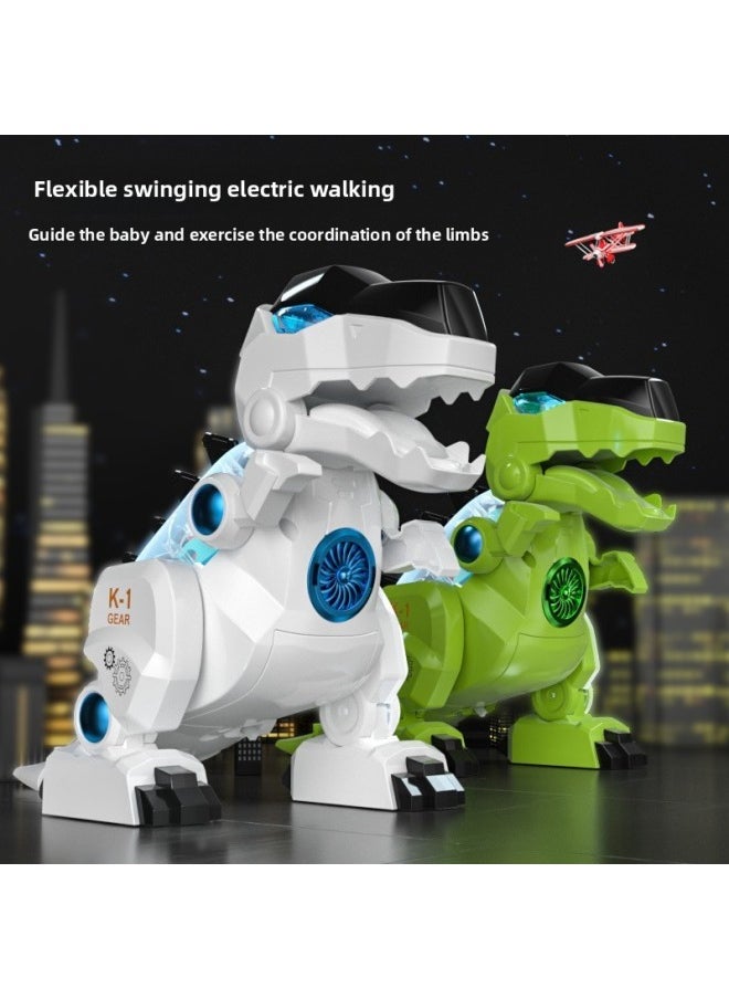 Simulation Electric Gear Tyrannosaurus With Light Music Mechanical Dinosaur Model Children's Toys Wholesale-Color:White Tyrannosaurus Rex  - Image 4