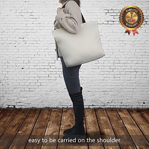 TOPDesign 6-Pack Canvas Tote Bags with Magnetic Snap, Reusable Grocery Shopping Bags, DIY Your Creative Designs - Image 2