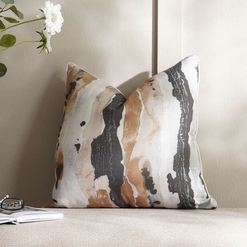 Pan Home Printed Cushion 50x50cm in Beige