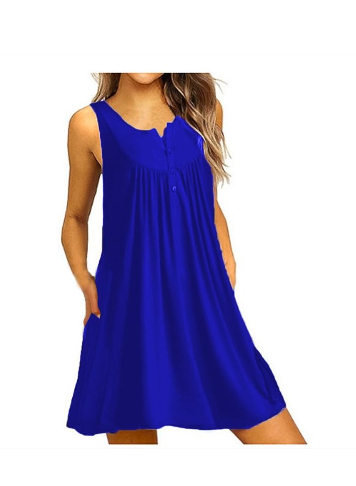 Loquat Fashion Simple Vest Casual Sleeveless Dress - Image 1