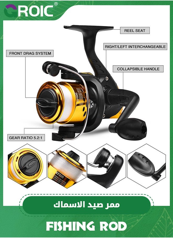 GROIC Fishing Rod, 1.8M Fishing Pole Portable Telescopic Fishing Rod and Reel Combo Kit for Youth, Adults and Novices with Fishing Reel, Fishing Tackles, Fishing Lures, Fishing Lines Full Kits  - Image 4