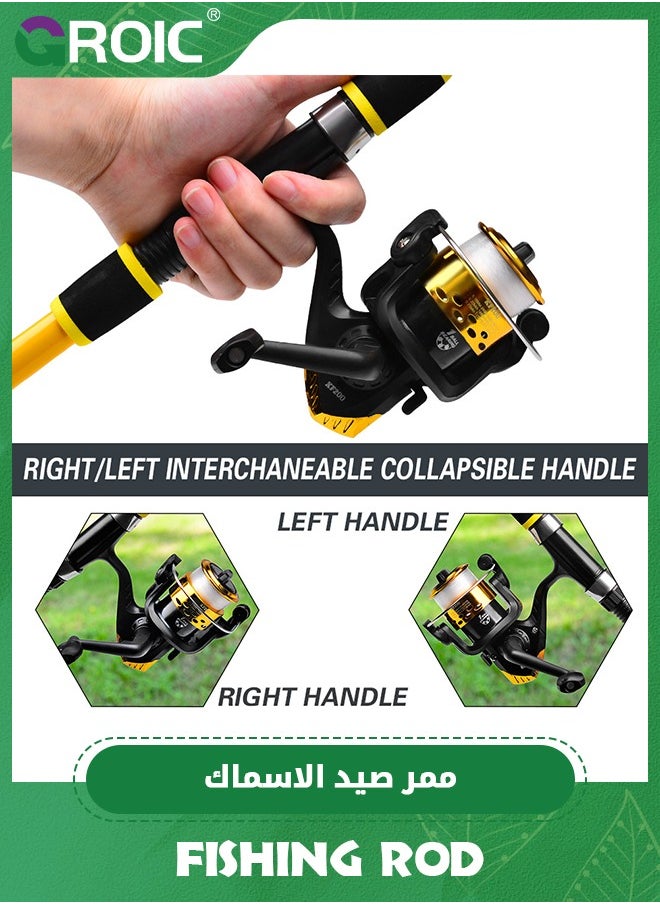 GROIC Fishing Rod, 1.8M Fishing Pole Portable Telescopic Fishing Rod and Reel Combo Kit for Youth, Adults and Novices with Fishing Reel, Fishing Tackles, Fishing Lures, Fishing Lines Full Kits  - Image 3