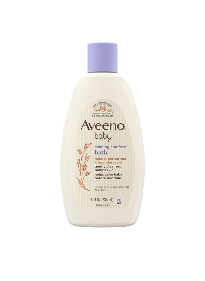 Aveeno Baby Calming Comfort Bath & Wash With Relaxing Lavender & Vanilla Scents & Natural Oat Extract, Hypoallergenic & Tear-Free Formula, Paraben-, Phthalate- & Soap-Free, 8 Fl. Oz  - Image 1