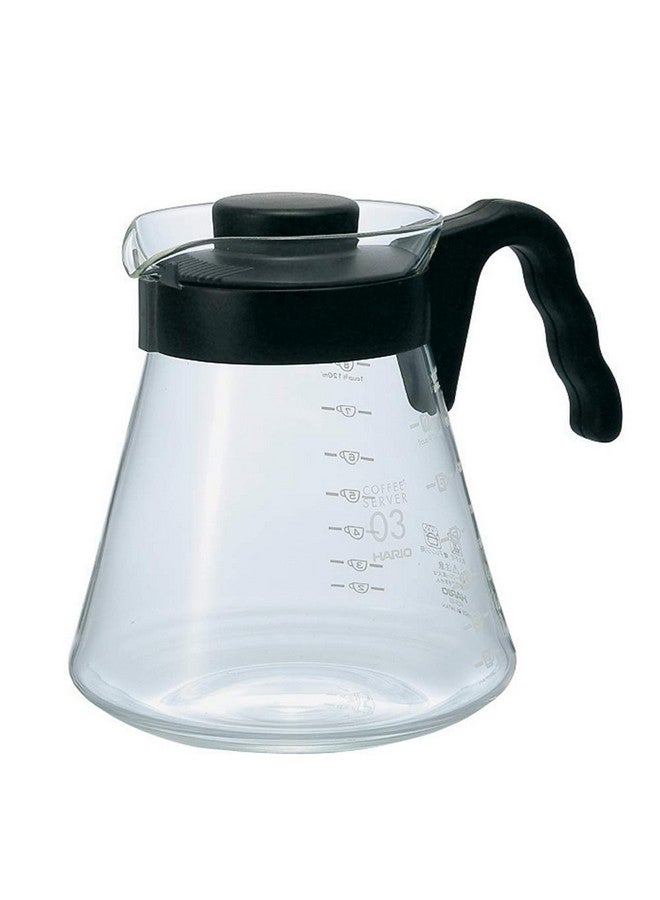 Hario خادم قهوة هاريو V60 زجاجي، 1000 مل، أسود - Image 1