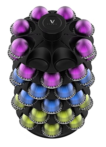 EVERIE Coffee Pod Organizer Holder Carousel Compatible with Nespresso Vertuoline Capsules, Holds 48 Pods, NRS02 - Image 2