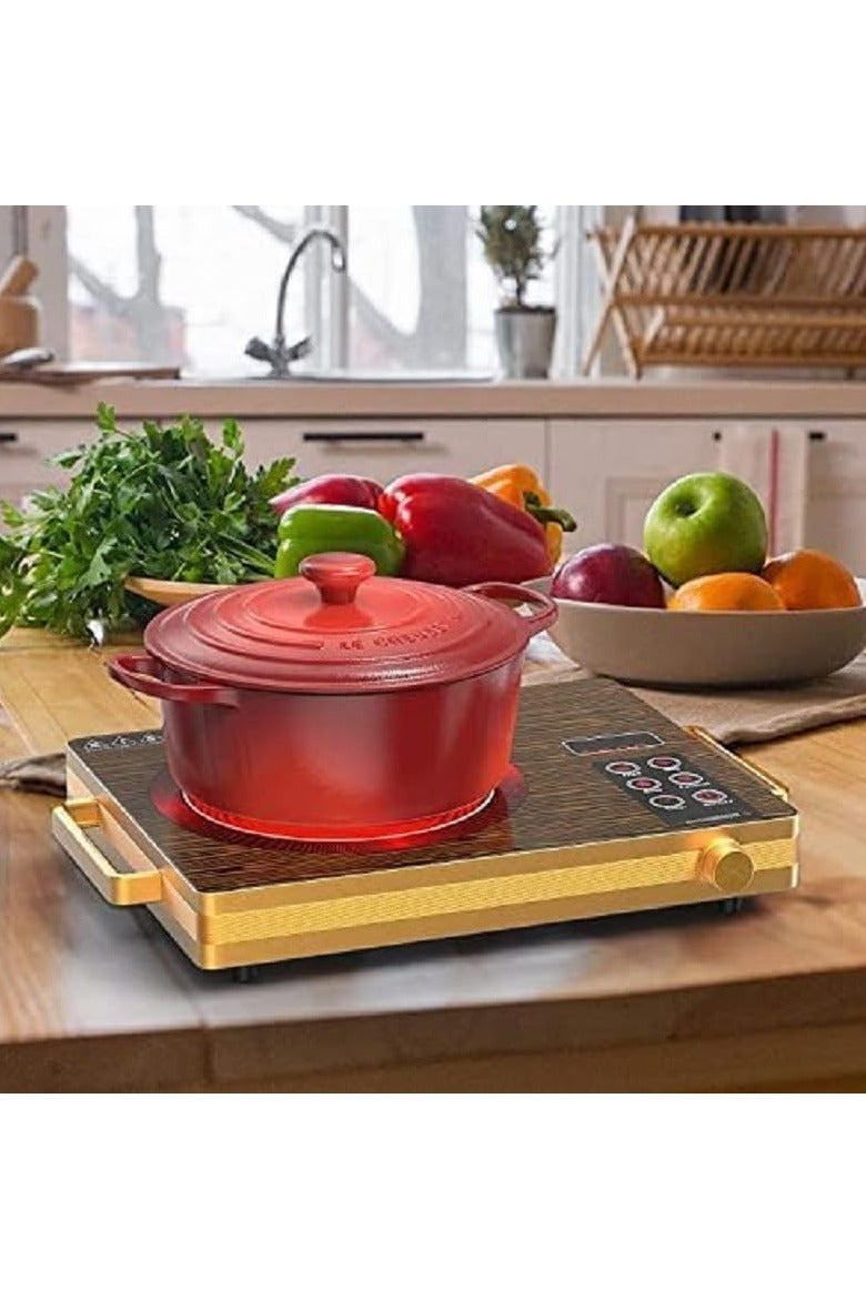 3500W Infrared Electric Stove with Digital Display, 11 Power Levels, Touch Control, Suitable for All Pots and Pans, Equipped with 2 Heat Insulated Handles - Image 5