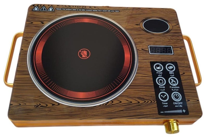 3500W Infrared Electric Stove with Digital Display, 11 Power Levels, Touch Control, Suitable for All Pots and Pans, Equipped with 2 Heat Insulated Handles - Image 1