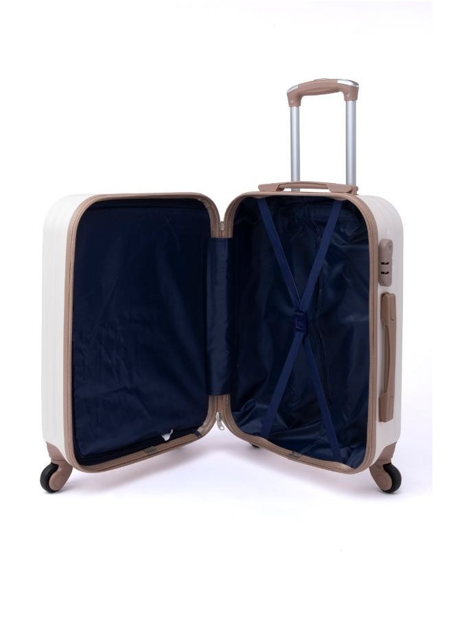LIMRA Luggage Trolley Bags set of 5 Pcs Beige/Gold  - Image 4