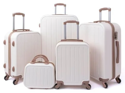 LIMRA Luggage Trolley Bags set of 5 Pcs Beige/Gold