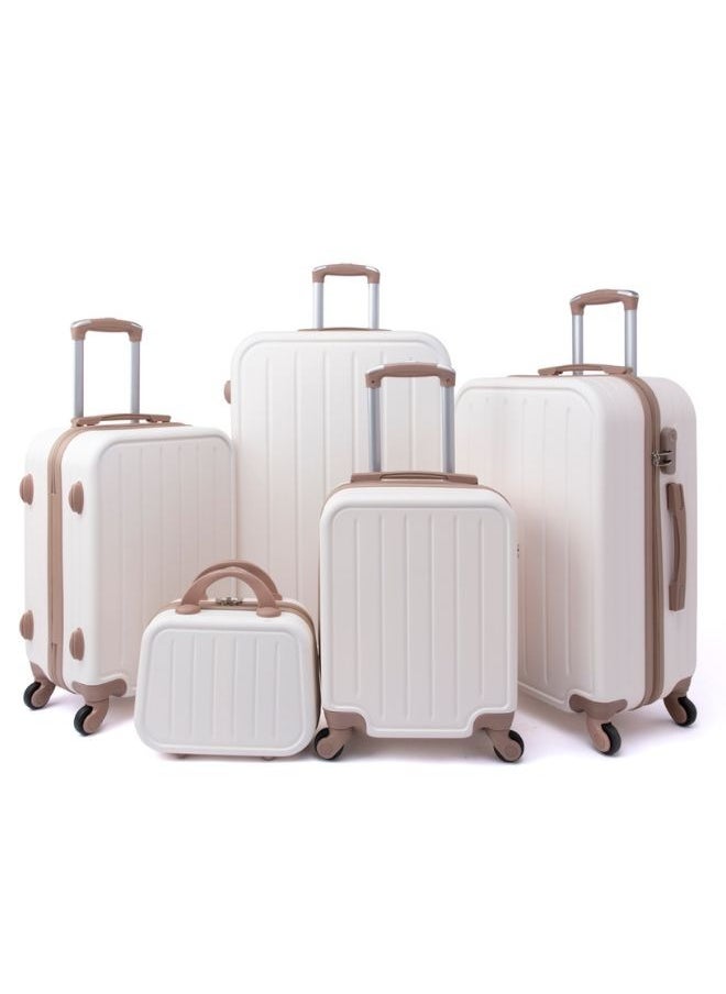 LIMRA Luggage Trolley Bags set of 5 Pcs Beige/Gold  - Image 1