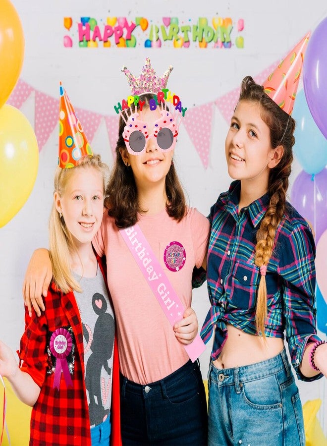 YumSur Personalised Birthday Party Dress-Up Set - Crown, Tiara, Birthday Girl Badge, Sash, Ribbon Medal for Girls, Kids, and Adults - Image 3