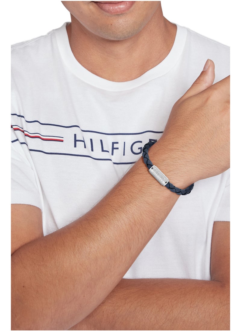 TOMMY HILFIGER TH JEWELRY TH BRAID MENS LEATHER BRACELET - 2790480  - Image 2