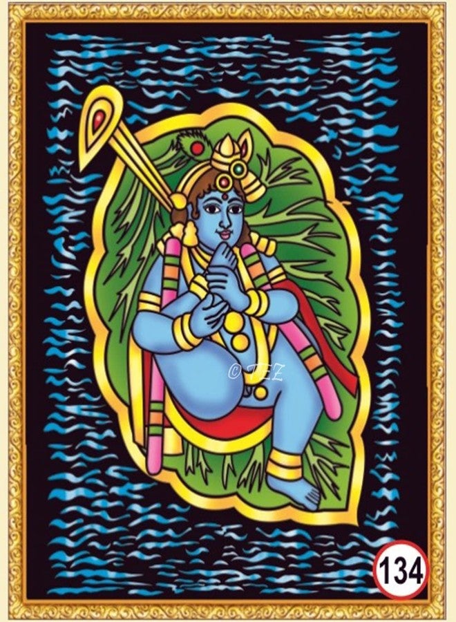 Tez DIY - Emboss Painting Kit, Baby Krishna, Medium(13x19 inch), Design No. 134 - Image 1