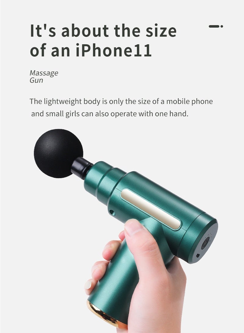 general Mini massager fascia gun charging fascia gun direct supply muscle fitness neck gun electric vibrator exercise muscle relaxation Red - Image 4