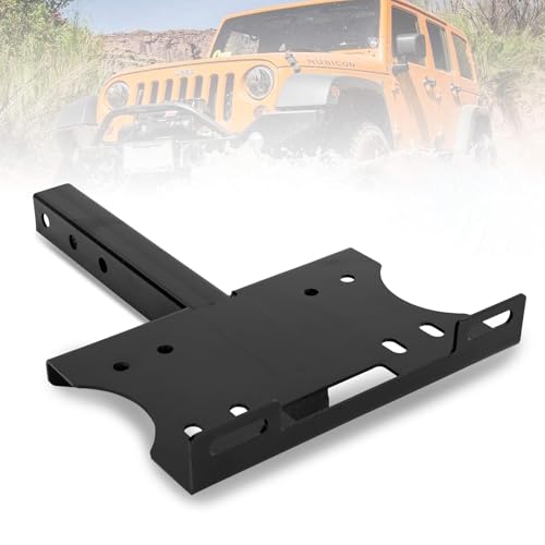 FieryRed Universal 2 Receiver Trailer Hitch Winch Mount Plate Winch Hitch Cradle Mounting Plate Trailer Winch Mount Bracket Fit for ATV UTV Truck