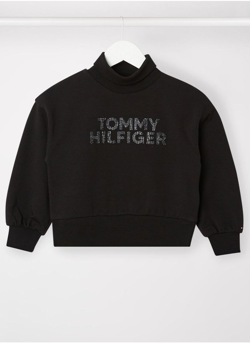 TOMMY HILFIGER - Kids Essential Roll Neck Sweatshirt - Image 1