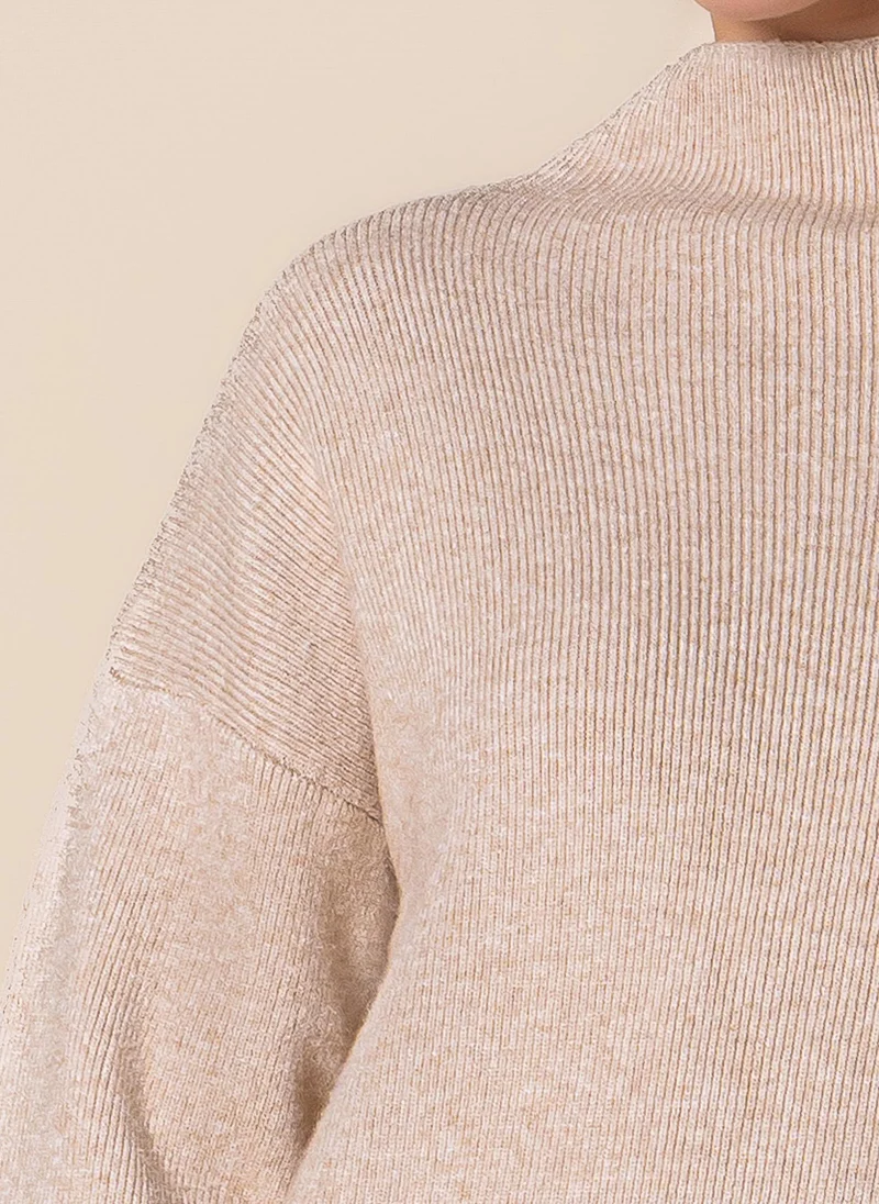 Shapes Beige DETAIL KNITTED SET for Women | Best Price UAE