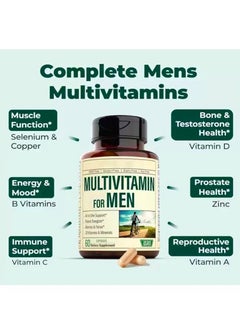 BIYODE Multivitamin for Men  Complete Mens Multivitamins  Multiminerals with Vitamin A C D B12  Iron  More Essential Vitamins for Men  Mens Vitamins for Energy Focus and Mens Health 60 Tablets  - Image 2