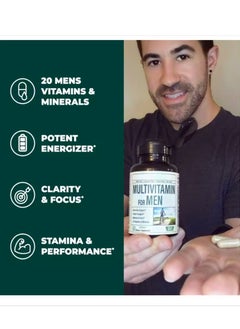 BIYODE Multivitamin for Men  Complete Mens Multivitamins  Multiminerals with Vitamin A C D B12  Iron  More Essential Vitamins for Men  Mens Vitamins for Energy Focus and Mens Health 60 Tablets  - Image 3