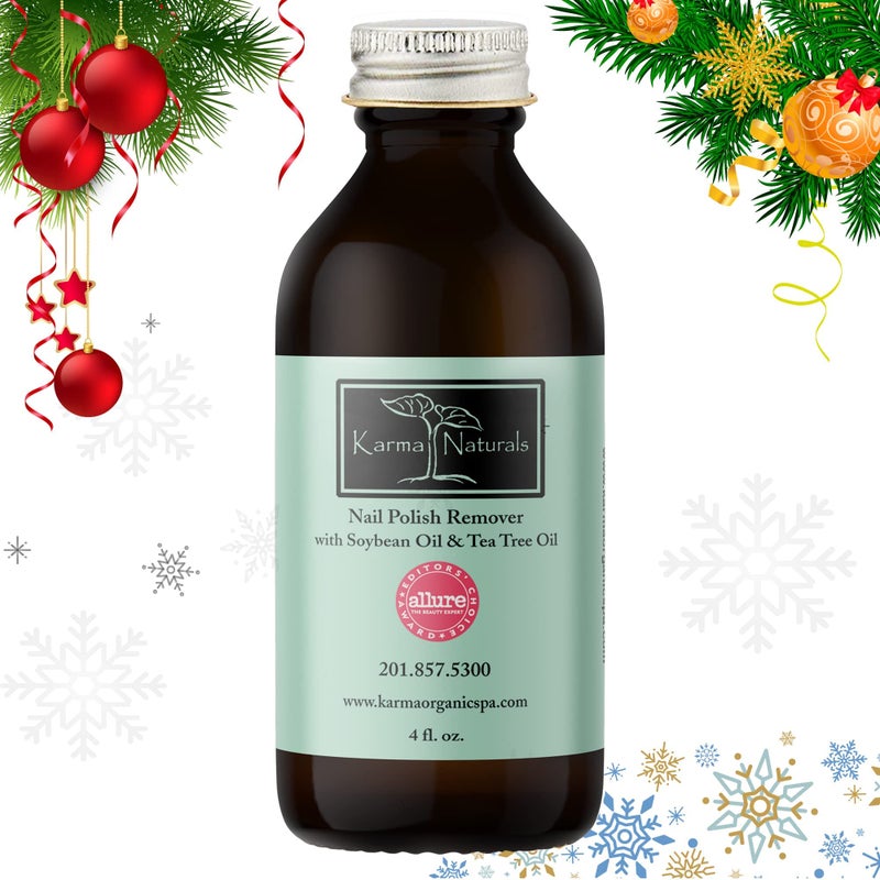 karma organic مزيل طلاء الأظافر العضوي من كارما بزيت فول الصويا وزيت شجرة الشاي - غير سام، نباتي، خالي من التجارب على الحيوانات، خالي من الأسيتون - مقوي للأظافر - 4 أونصات سائلة. - Image 2