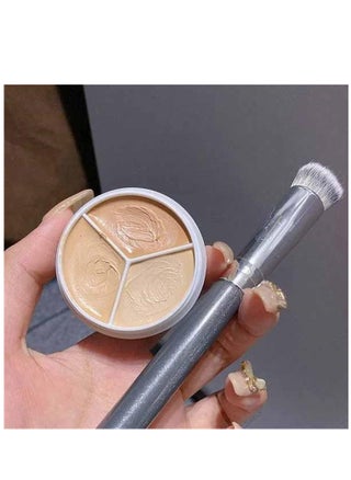 Tri-Color Concealer Palette of Covers Acne Marks Dark Circles, Colour Correcting Makeup Palette, 3 Colors Concealer Contour Palette Full Coverage Concealer with Brush - pzsku/Z161038EE59BF92B9ED50Z/45/_/1713255129/adeda0c9-bd02-4321-b102-bef19ad7a9b7