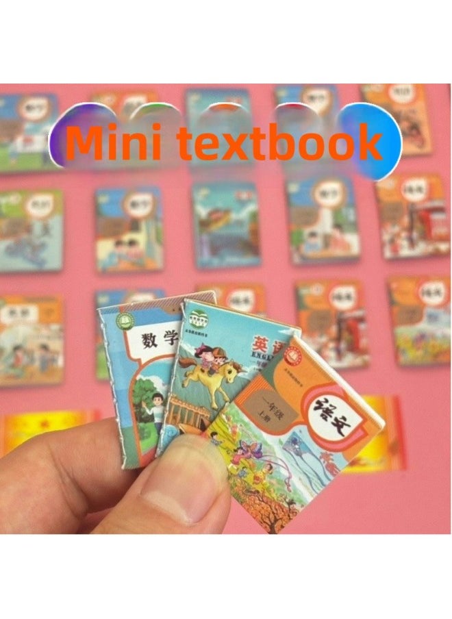 Generic - Mini Miniature Textbook Simulation Three-dimensional Primary School Textbook Upper And Lower Volumes Mini Small Schoolbag Accessories Props Book Certificate Of Merit-Specifications:Certificate/reading Star + Excellent Cadres + Three Good Students/3 Photos In Total/packaged - Image 1