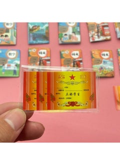 Mini Miniature Textbook Simulation Three-dimensional Primary School Textbook Upper And Lower Volumes Mini Small Schoolbag Accessories Props Book Certificate Of Merit-Specifications:Certificate/reading Star + Excellent Cadres + Three Good Students/3 Photos In Total/packaged