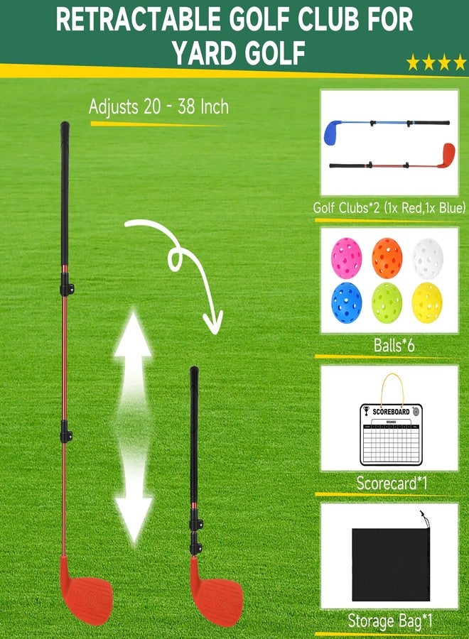 CWLAKON Golf Club Adjustable Length with Oversize Head for Backyard Golf Game, Yard Golf Games Club for Toddlers Junior Adults Family, Plastic Golf Club for Hit Plastic Foam Golf Balls in Grass, Parks, Yards - Image 3