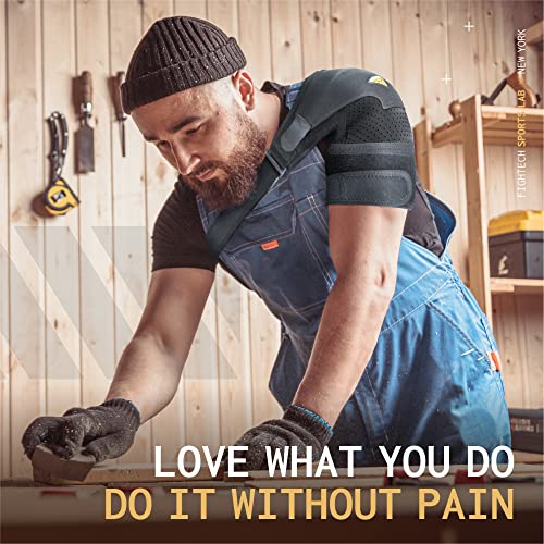 FIGHTECH Shoulder Brace for Torn Rotator Cuff for Men and Women - 4 Sizes - Support & Pain Relief (Black, Large/X-Large) - Image 3