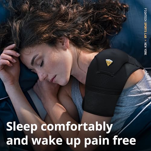 FIGHTECH Shoulder Brace for Torn Rotator Cuff for Men and Women - 4 Sizes - Support & Pain Relief (Black, Large/X-Large) - Image 4