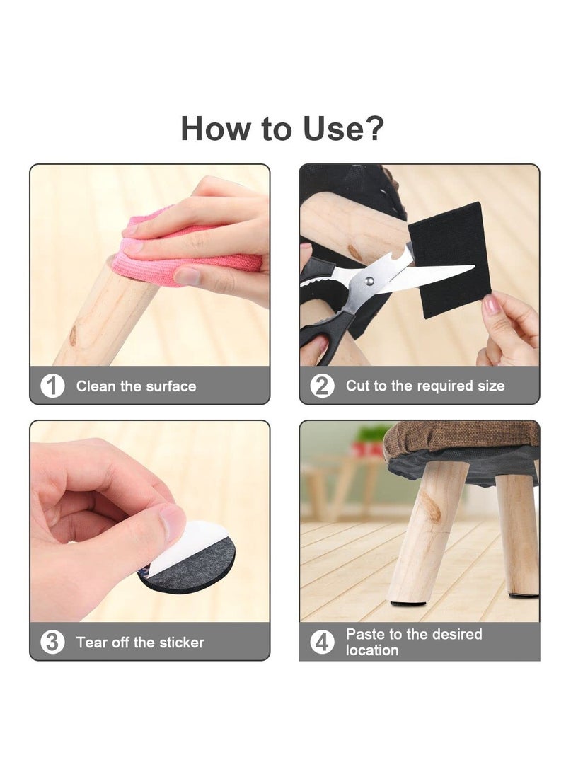 SYOSI 3 Rolls Furniture Pad Floor Protectors for Furniture Feet Felt Pads Tailorable Felt Pad Furniture Pad DIY Furniture Felt Pads for Chair Feet Legs Tiled Cabinet Hardwood Floor Protectors - Image 4