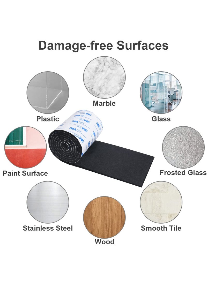 SYOSI 3 Rolls Furniture Pad Floor Protectors for Furniture Feet Felt Pads Tailorable Felt Pad Furniture Pad DIY Furniture Felt Pads for Chair Feet Legs Tiled Cabinet Hardwood Floor Protectors - Image 5