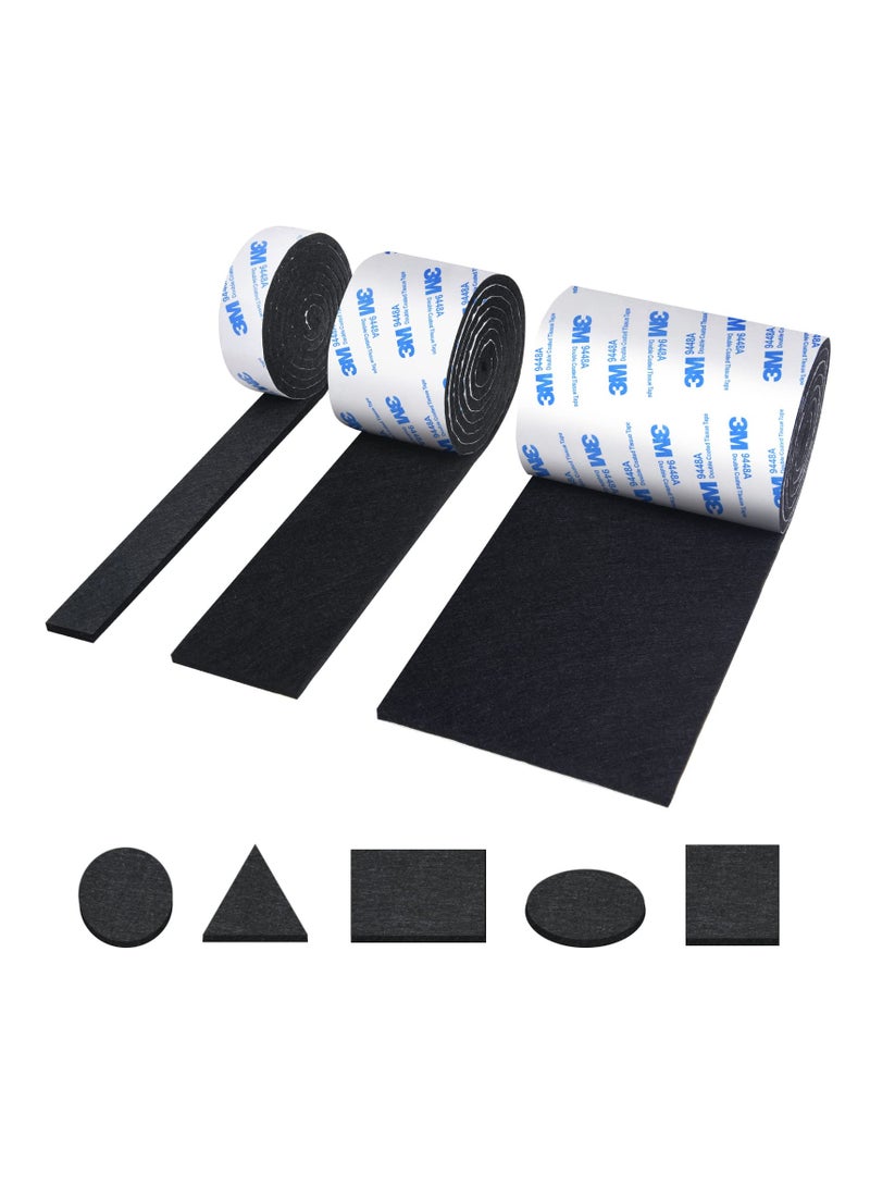 SYOSI 3 Rolls Furniture Pad Floor Protectors for Furniture Feet Felt Pads Tailorable Felt Pad Furniture Pad DIY Furniture Felt Pads for Chair Feet Legs Tiled Cabinet Hardwood Floor Protectors - Image 1