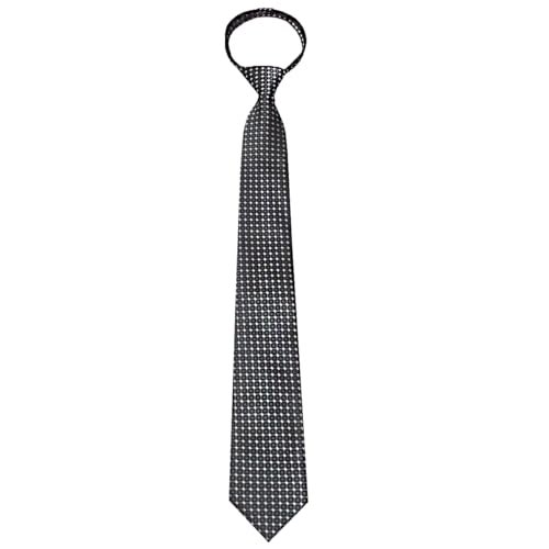 LEONARDI Men’s Formal Zipper tie | Handmade | Microfiber | Standard Size | Premium fabric | Superior Zip | Packaging - Folder | Colour - BLACK (Set of 1) - Image 2