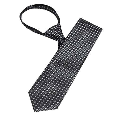 LEONARDI Men’s Formal Zipper tie | Handmade | Microfiber | Standard Size | Premium fabric | Superior Zip | Packaging - Folder | Colour - BLACK (Set of 1) - Image 3
