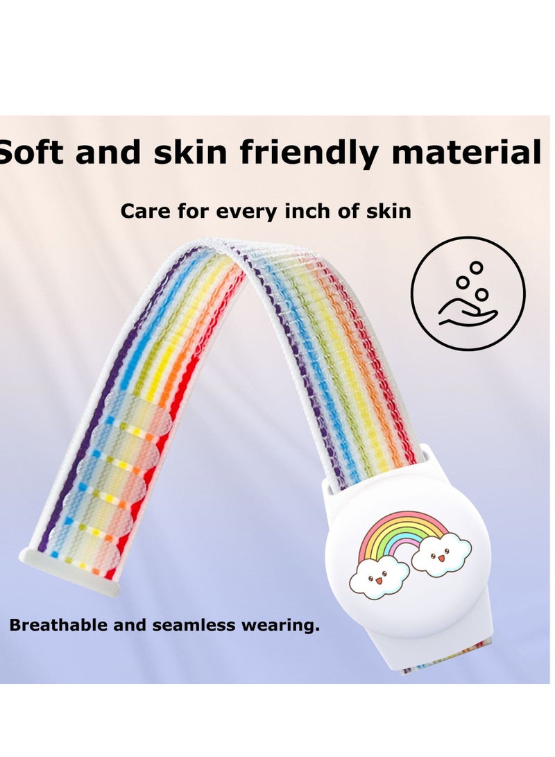 Carton Airtag Bracelet for Kids, Apple Air Tag Protective Cover with Nylon Wristband, Waterproof full cover Airtag Trackers Case Cover Elastic Watch Band for Toddlers Girls Boys Elders - Image 5