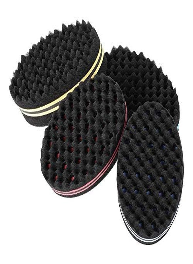 RADIONICS 1Pc Oval Brush for Afros Dreadlocks Curl Coil Wave Double-sided Hair Twist Sponge Magic Hair Braider 4 Optional Colors - Image 2