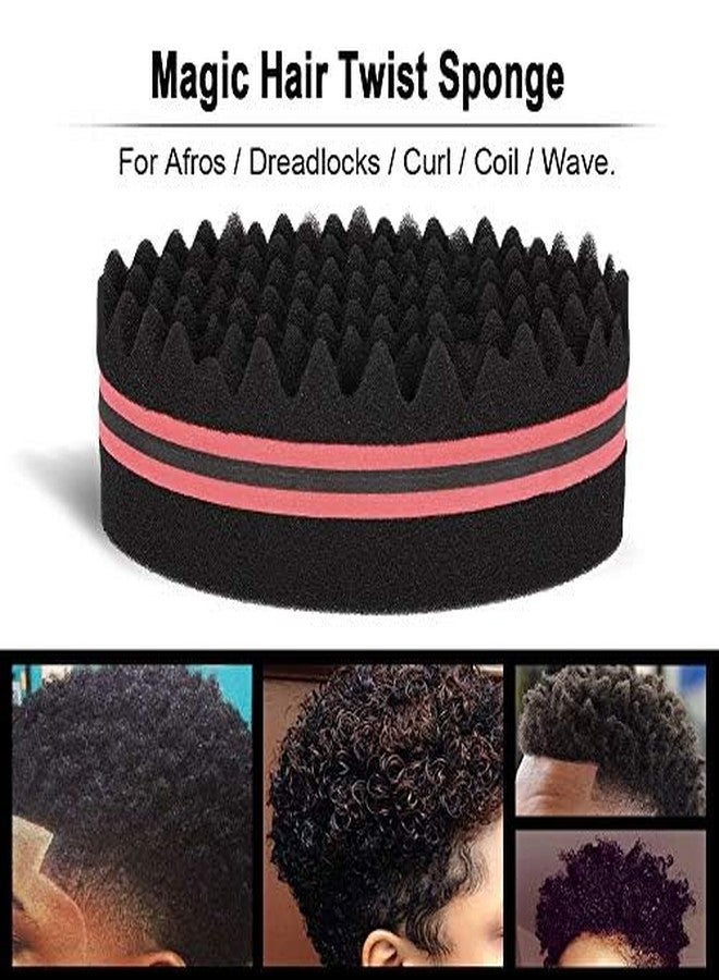 RADIONICS 1Pc Oval Brush for Afros Dreadlocks Curl Coil Wave Double-sided Hair Twist Sponge Magic Hair Braider 4 Optional Colors - Image 3