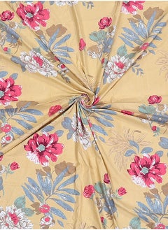 Status Contract Spring Summer Collection-Cotton Rich Double Bedsheet with 2 Pillow Covers for Bed Room, Home, Hotel-120 GSM, Red Rose-Yellow, 210 X 215 Cm  - Image 5