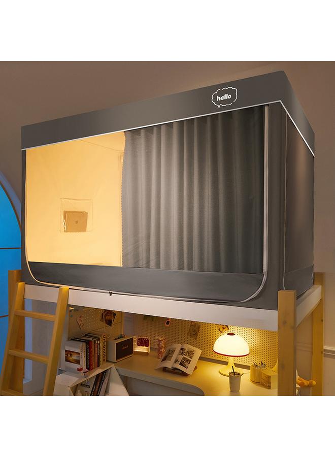 Bluejw Strong Shading Bed Curtain Student Dormitory Room Color Mosquito Net Integrated 2 M Long Upper And Lower Bunk Universal 90x 200 Uncoated - Image 1